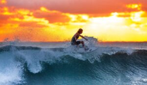 Surfing i Hawaii