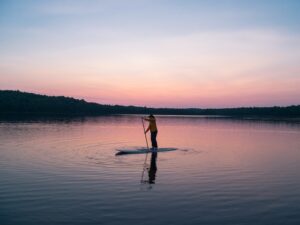 paddleboarding